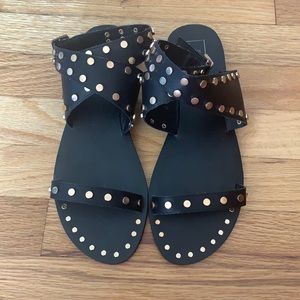 Black studded sandals